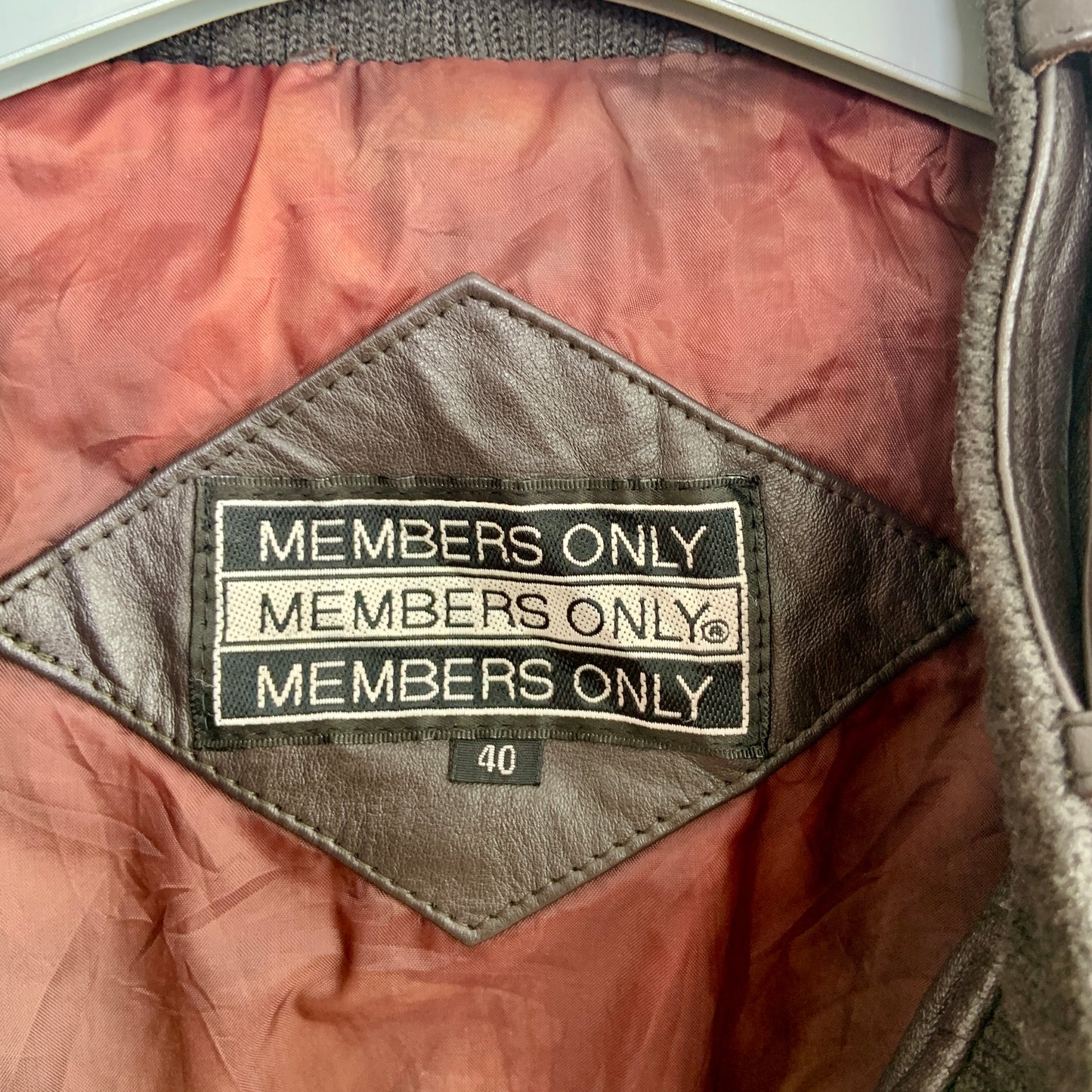 Geacă piele Members Only Vintage