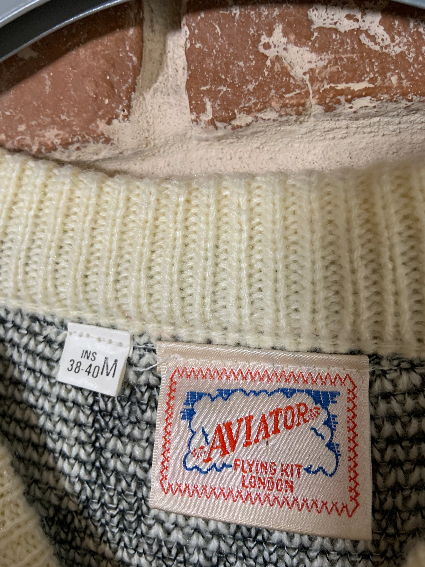 Pulover Aviator Flying Kit London Vintage 80s