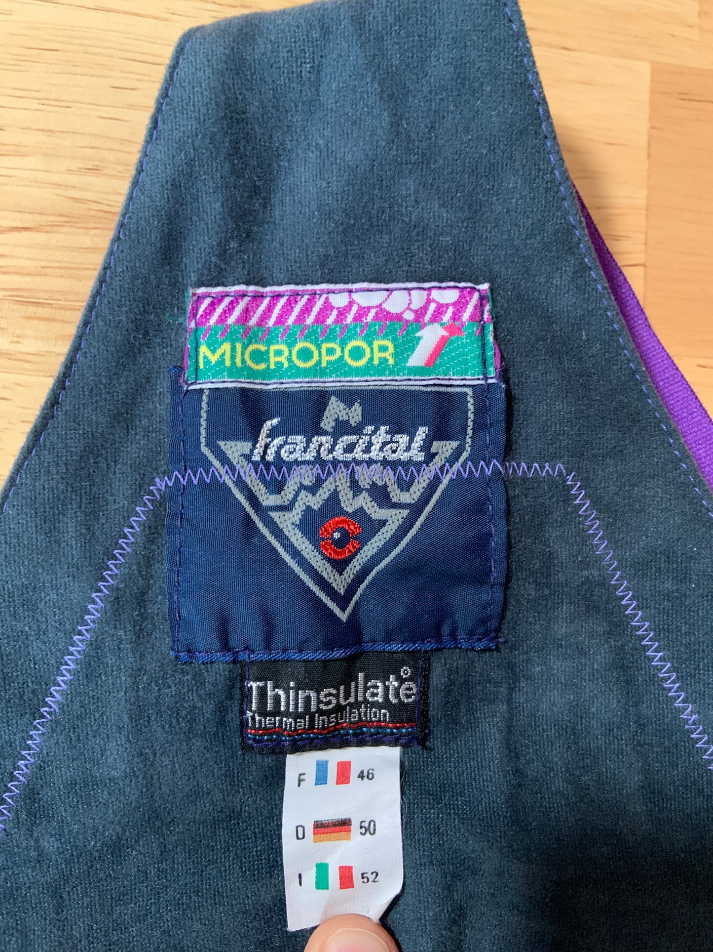 Pantaloni ski Francital vintage salopetă