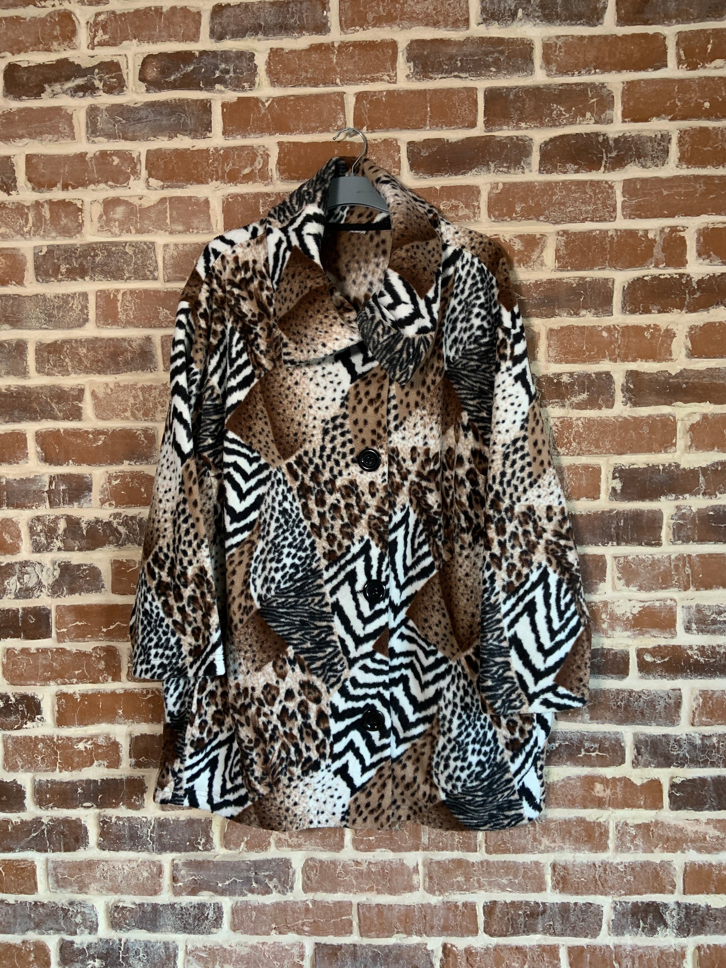 Jachetă polar damă Vintage animal print