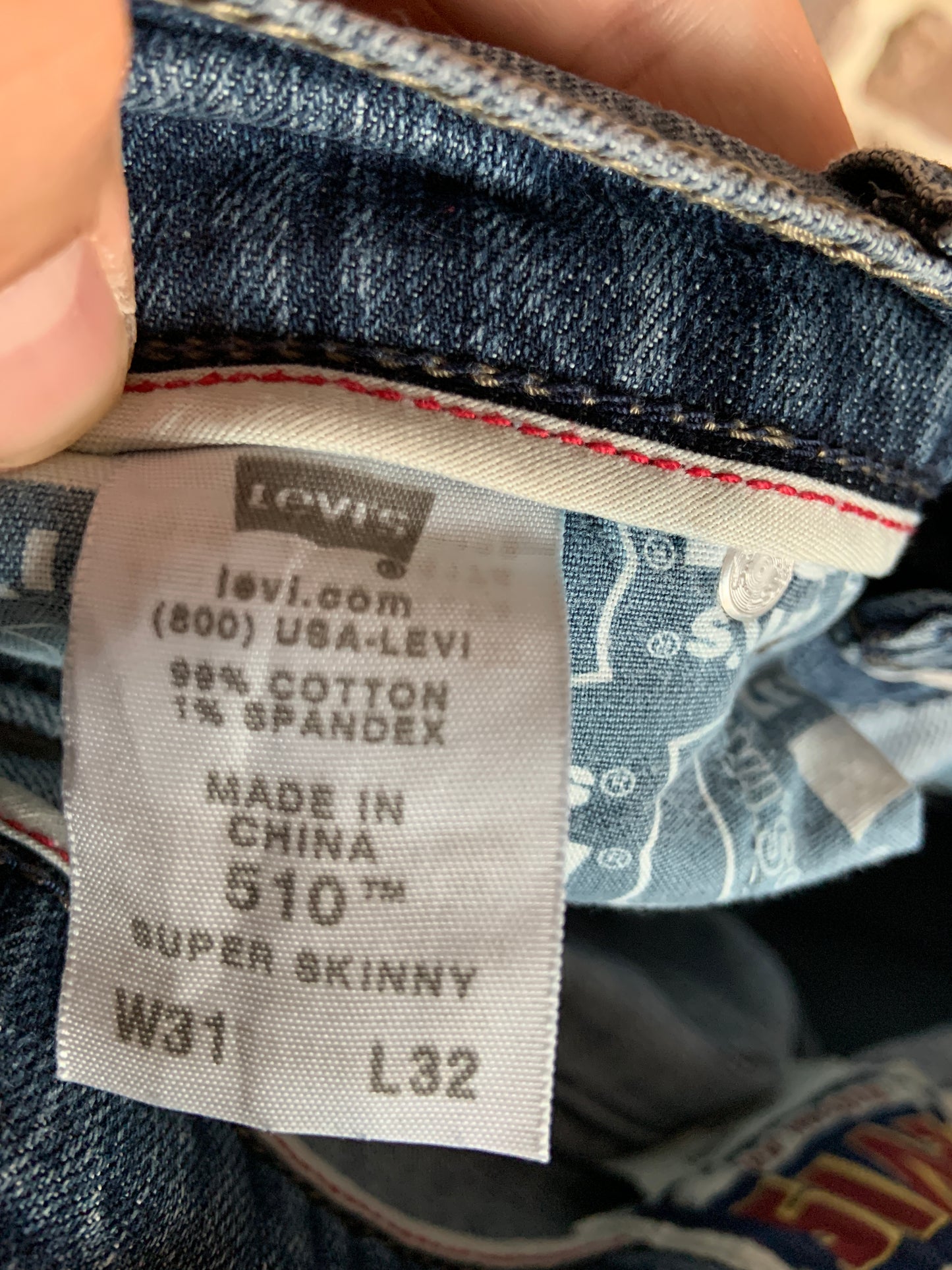 Jeans damă Levi's 501 vintage super skinny